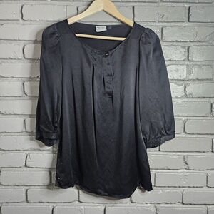 Eden Park For Her Black Silk Top Size 1